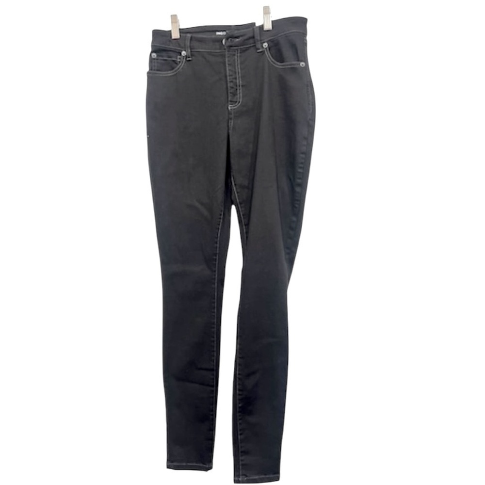 INC Denim Madison skinny black dark wash  jeans size 6/28